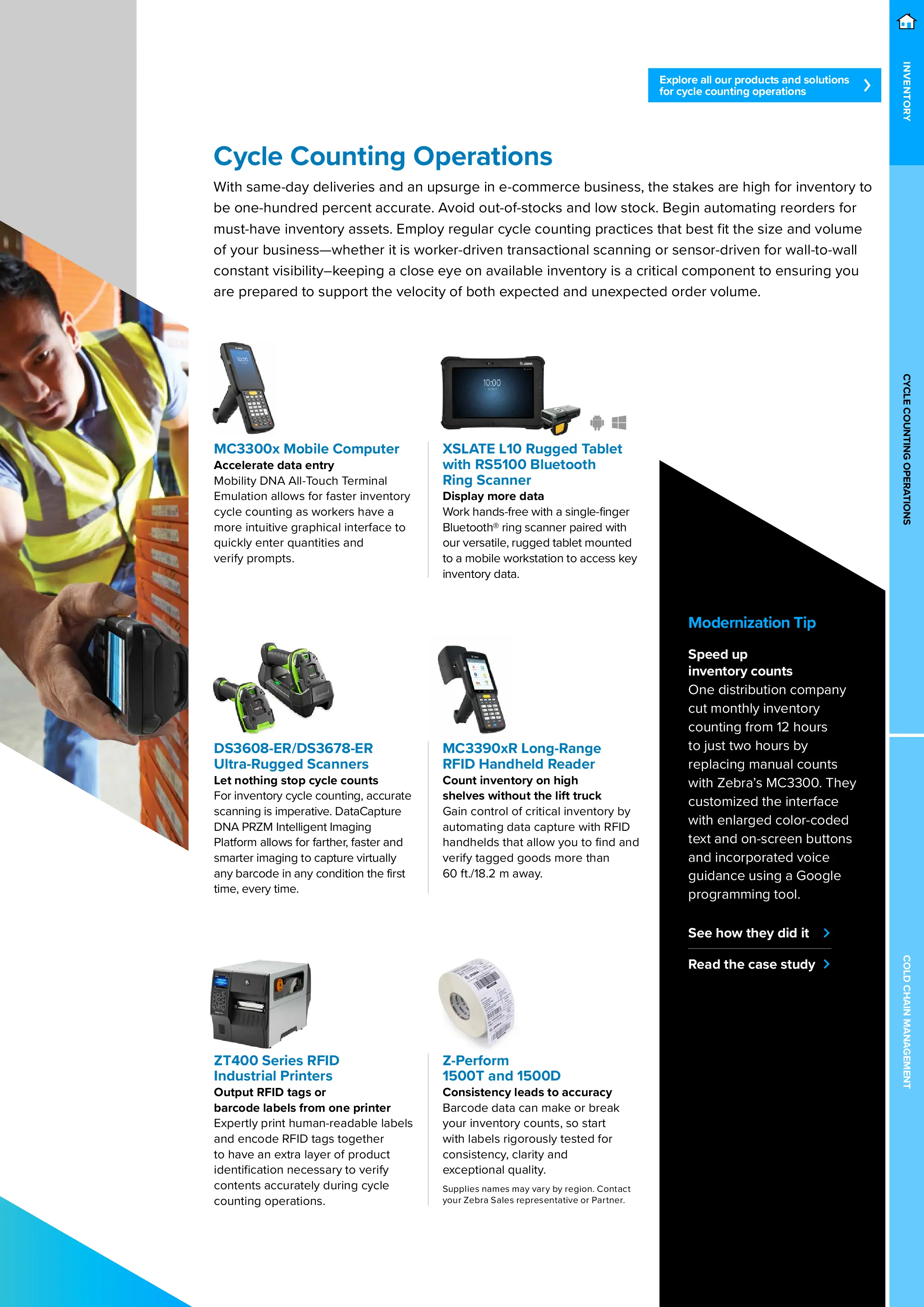 Zebra Warehousing Solutions Brochure (A4)