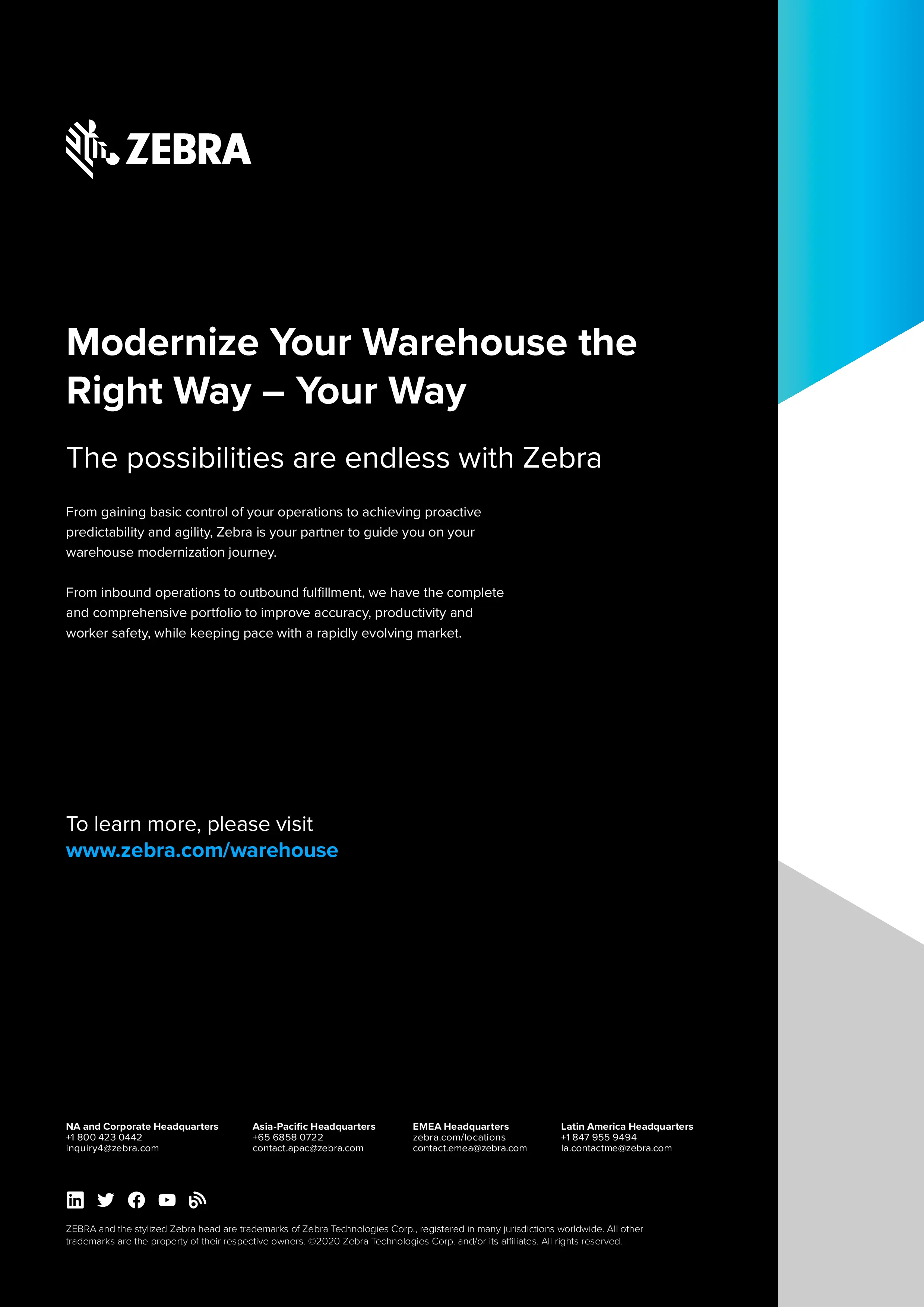 Zebra Warehousing Solutions Brochure (A4)