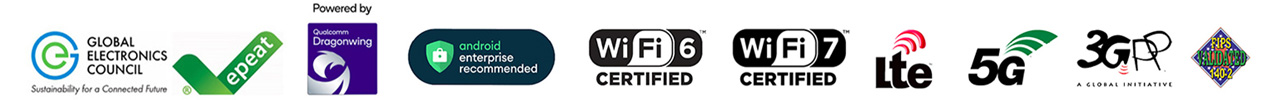 TC701 enterprise certifications (Android Enterprise, Wi-Fi, 5G, FIPS)